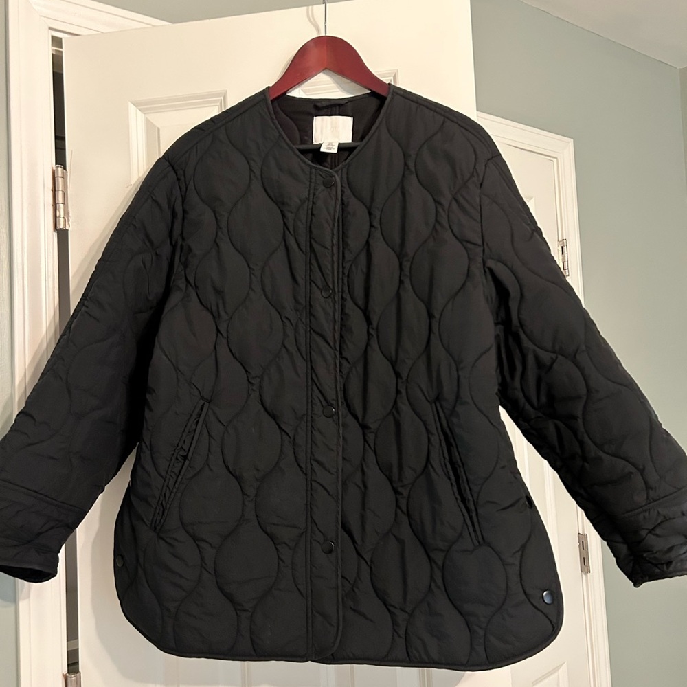 H&M Black Quilted Liner Jacket